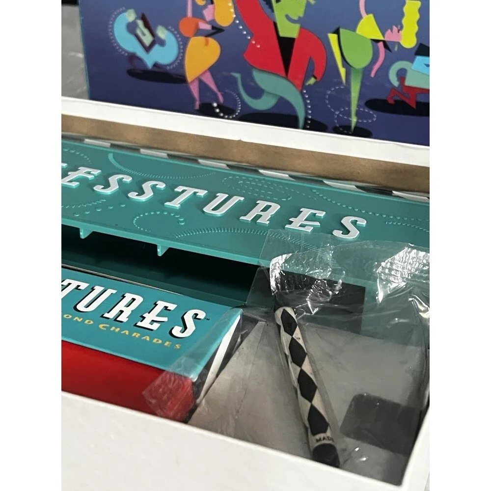 Vintage 1990 Milton Bradley Guesstures Complete Working Board Game Sealed Crayon